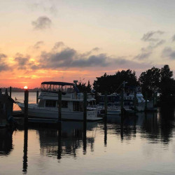 Beautiful sunsets at the marina.